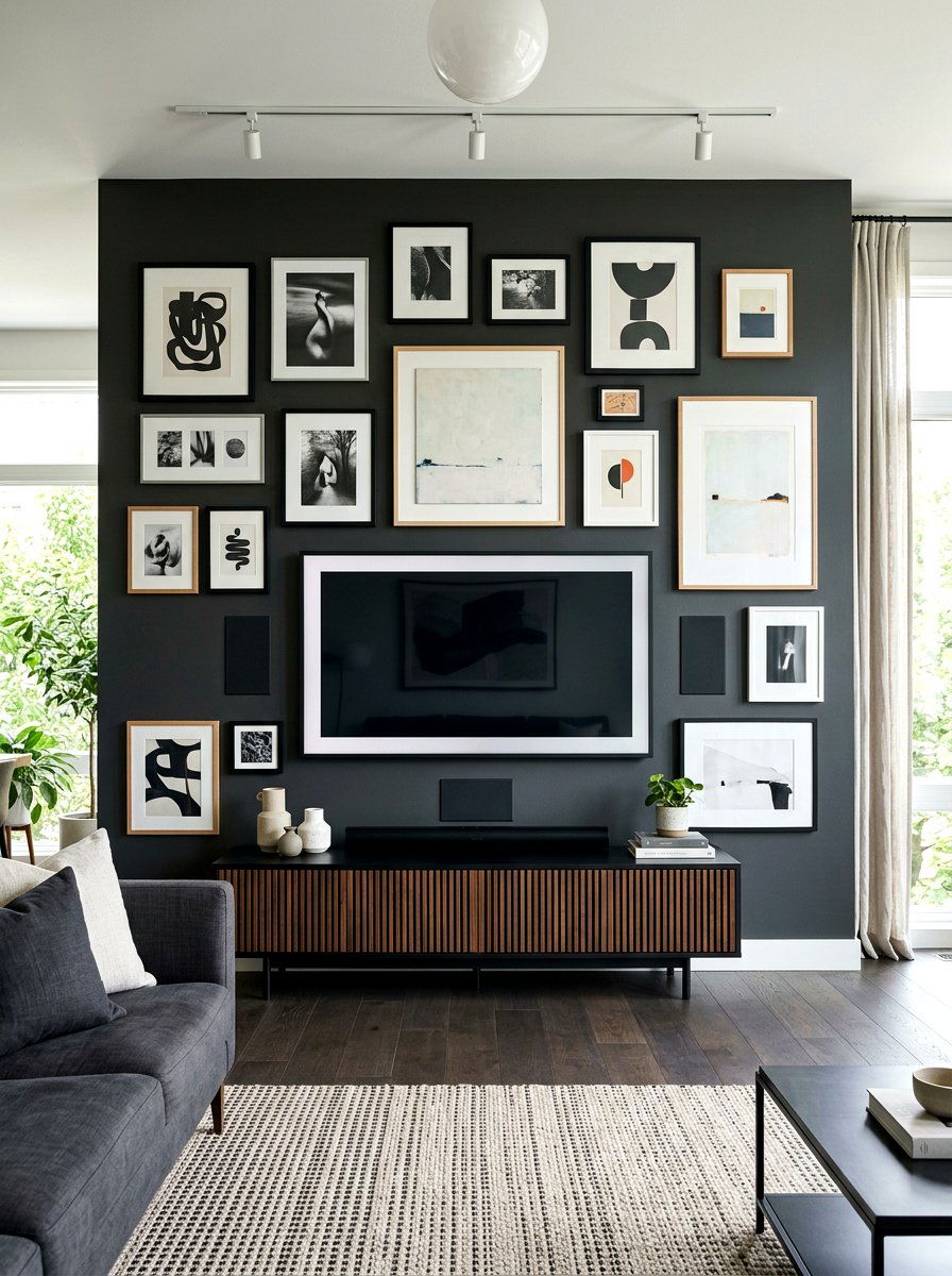 TV Surround Gallery - 30 gallery wall ideas