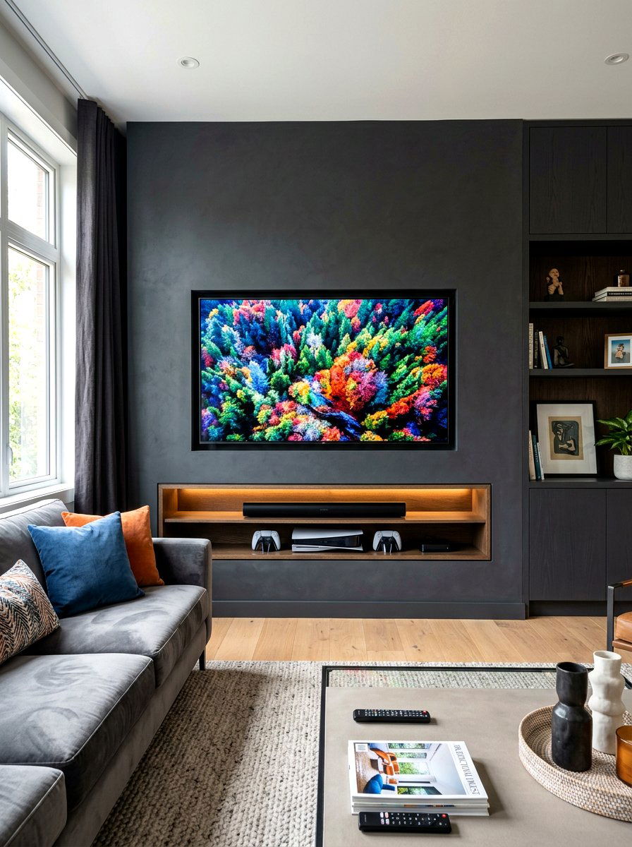 TV Wall Recessed Shelf - 30 recessed shelf ideas