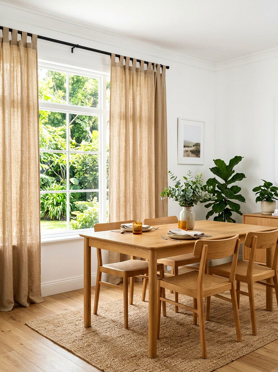 Tab Top Dining Room Curtains - 30 dining room draped curtains ideas