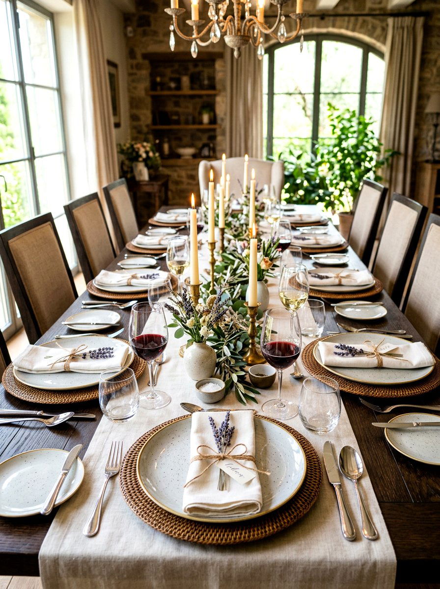 Table Place Setting - 30 dried flower decor ideas