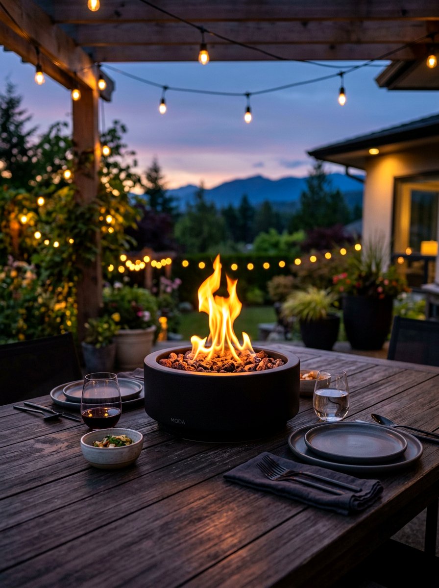 Tabletop Fire Bowl - 30 cozy patio ideas