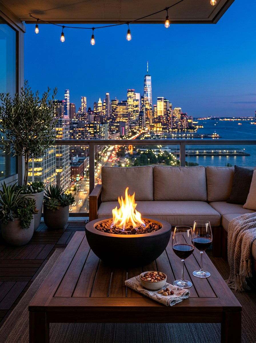 Tabletop Fire Pit - 30 fire pit corner ideas