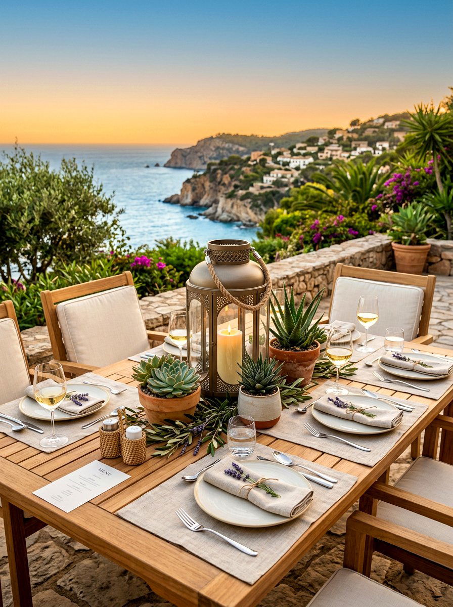 Tabletop Lantern Centerpiece Decor - 30 candle lantern patio ideas