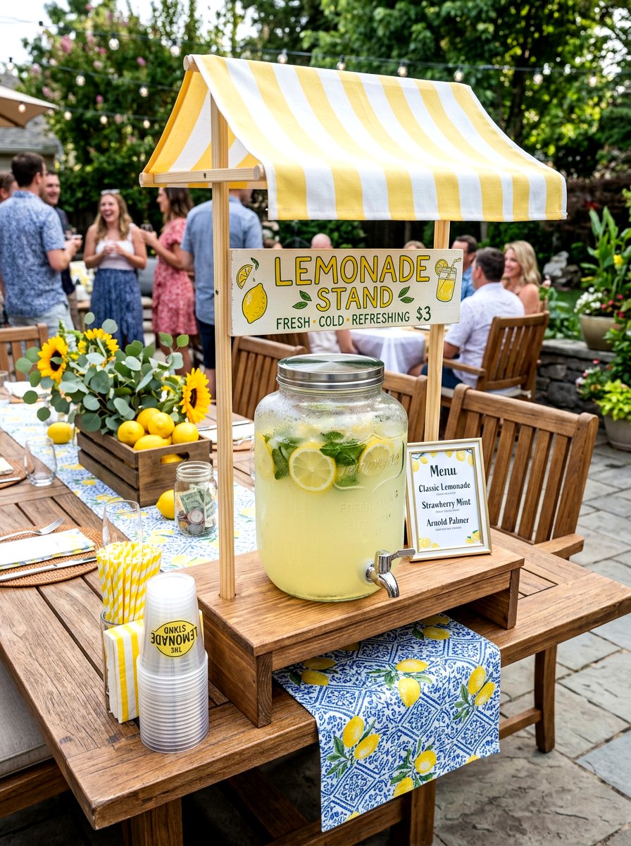 Tabletop Lemonade Stand - 30 lemonade stand patio ideas