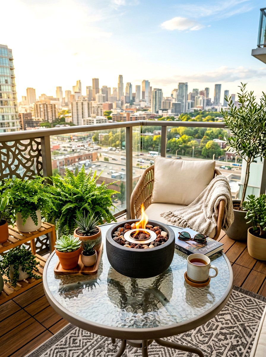 Tabletop fire pit - 30 patio fire pit ideas