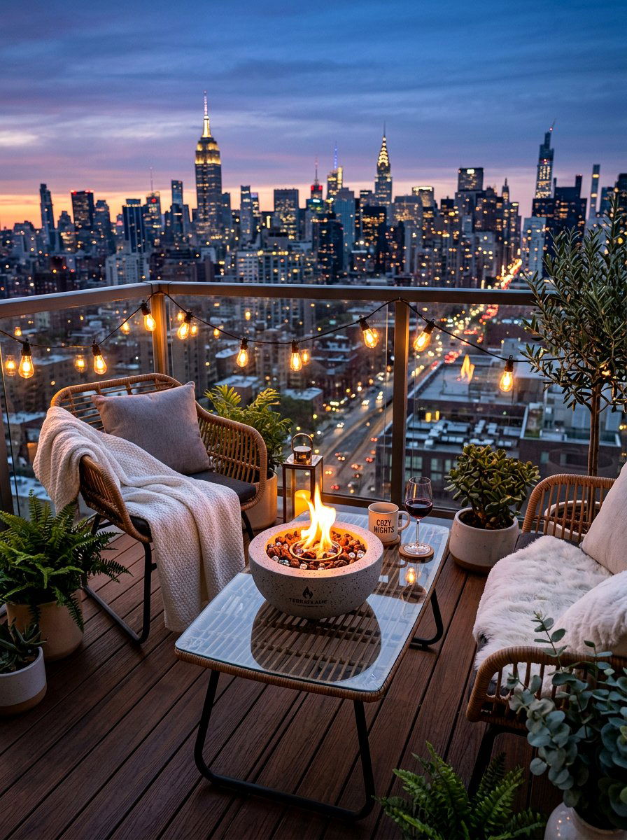 Tabletop fire pit - 30 fire pit lounge ideas