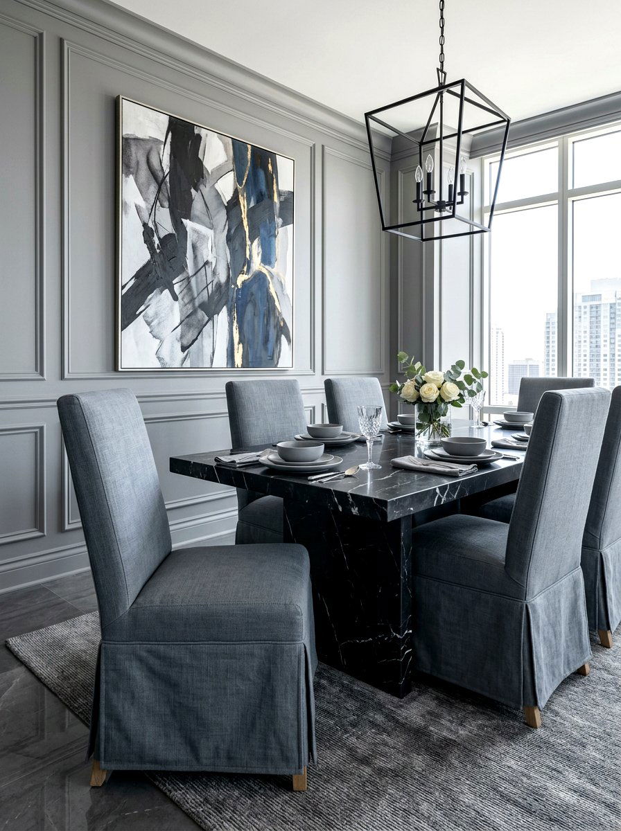 Tailored Parsons chair - 30 slipcovered dining chair ideas
