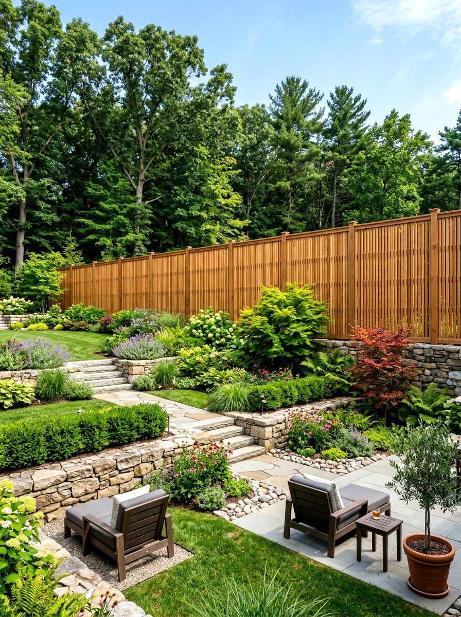 Tall Backyard Privacy Slats - 30 slatted privacy wall ideas