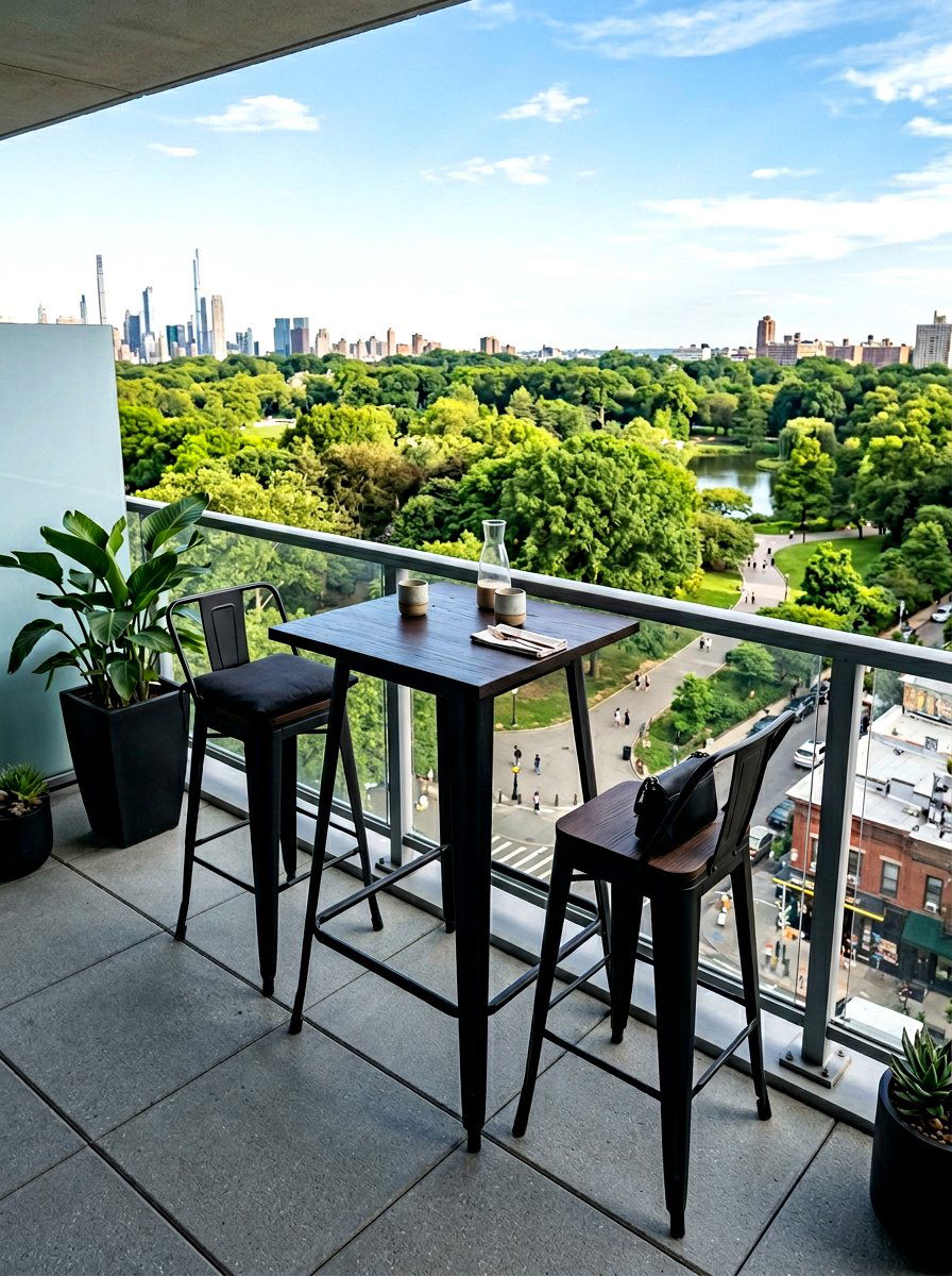 Tall Bar Balcony Table - 30 balcony breakfast table ideas