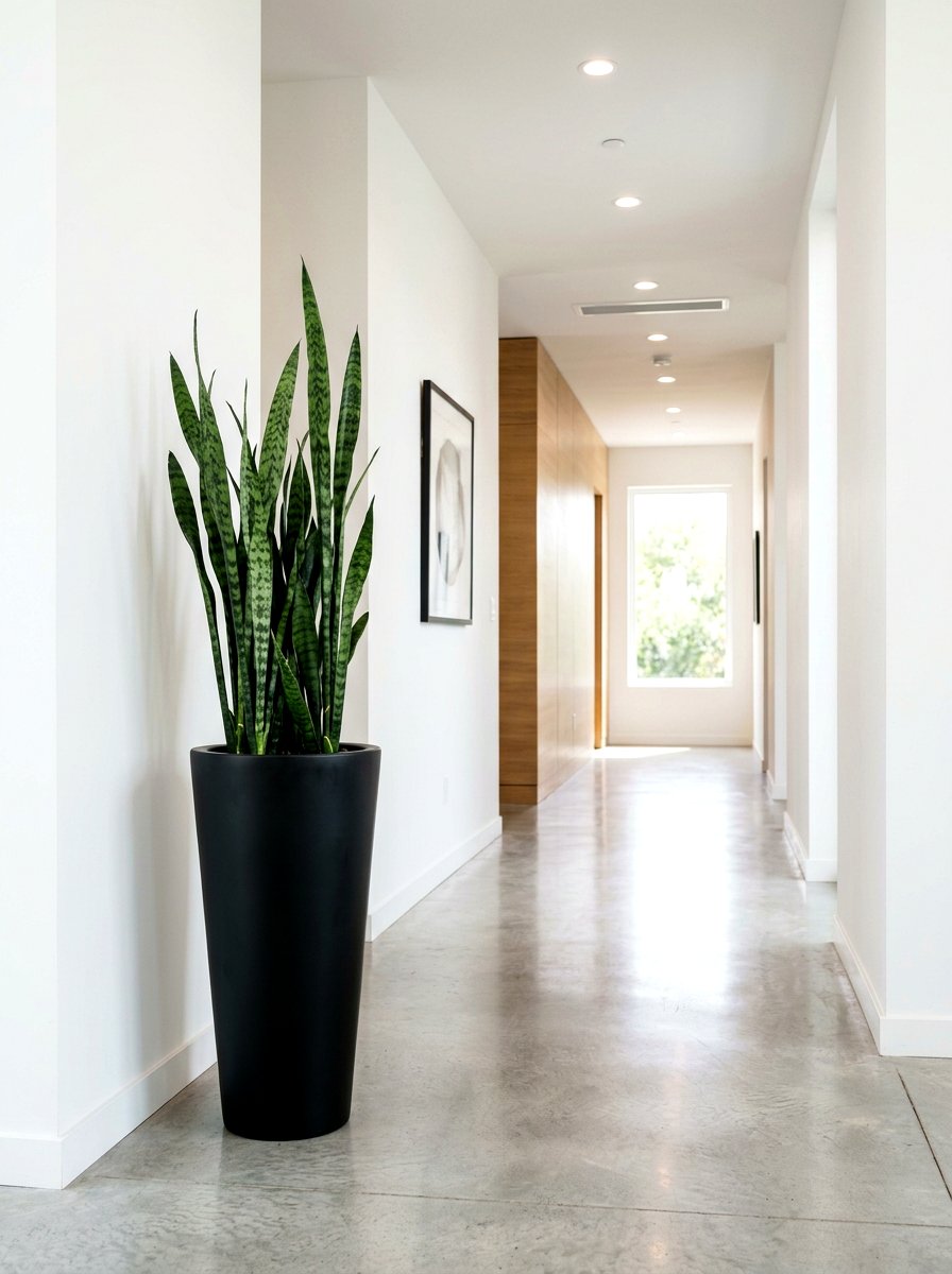 Tall Black Tapered Pot - 30 large planter ideas