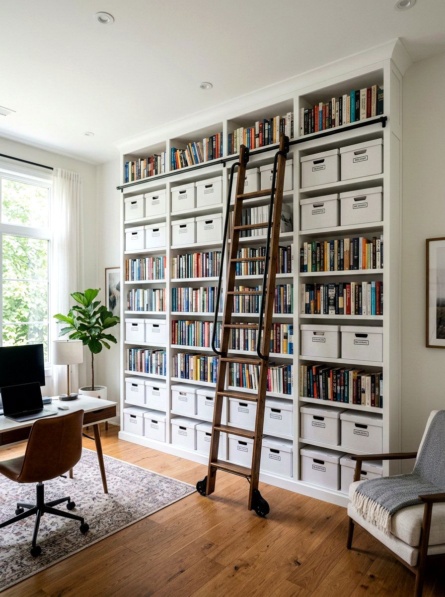 Tall Bookcase Unit - 30 office supply storage ideas