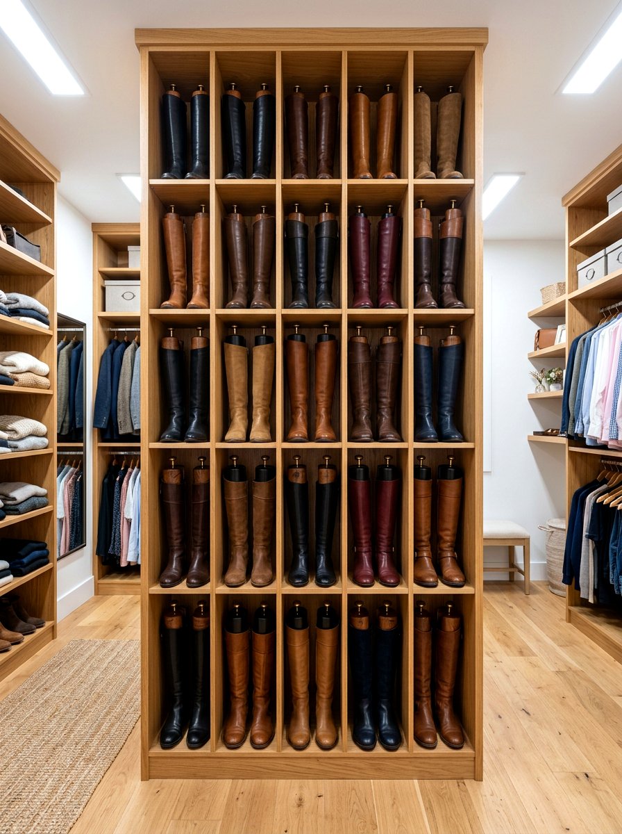 Tall Boot Storage Rack - 30 shoe closet ideas