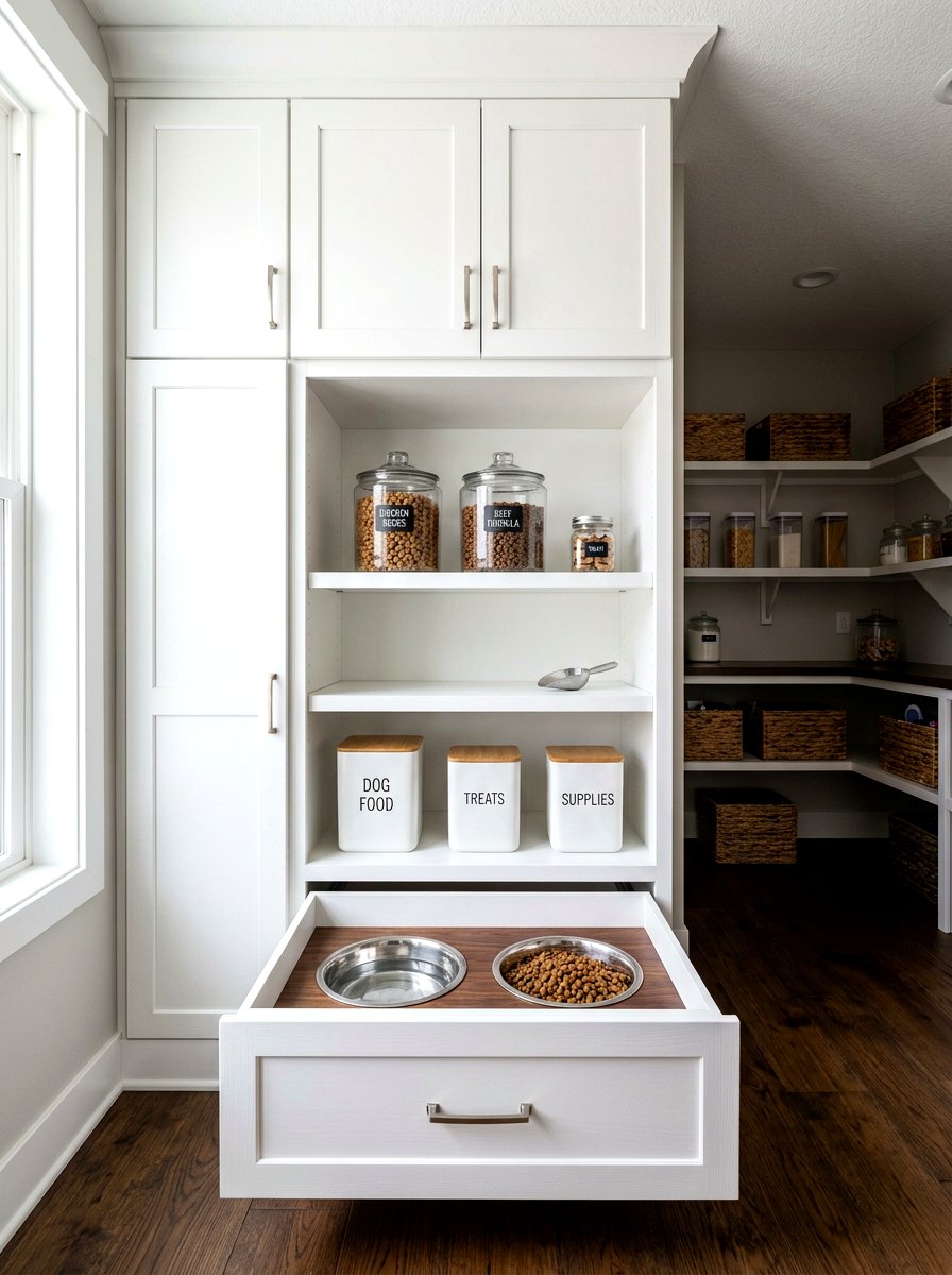 Tall Cabinet Dog Bowl Drawer - 30 dog bowl drawer ideas