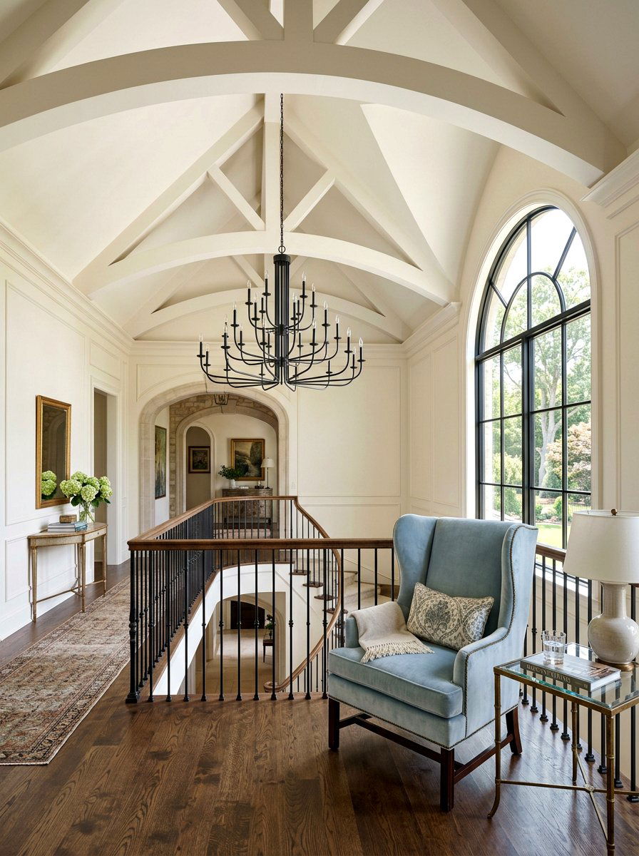 Tall Ceiling Landing - 30 landing reading nook ideas