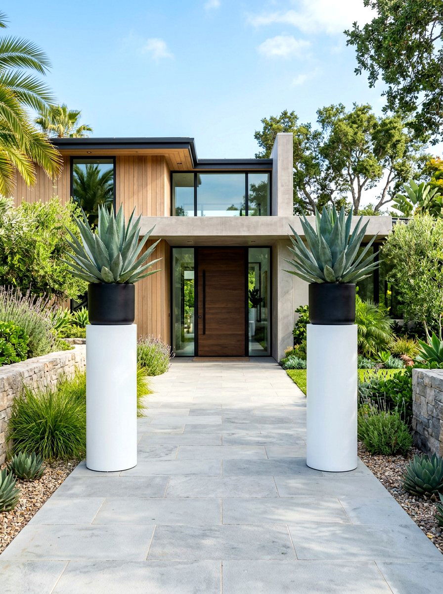 Tall Column Plant Stand - 30 container garden stand ideas