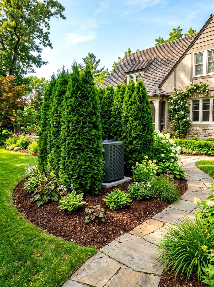 Tall Evergreen Shrub - 30 AC unit landscaping ideas