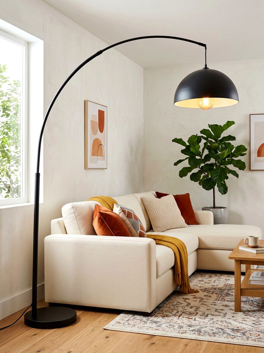 Tall Floor Lamp - 30 awkward corner ideas