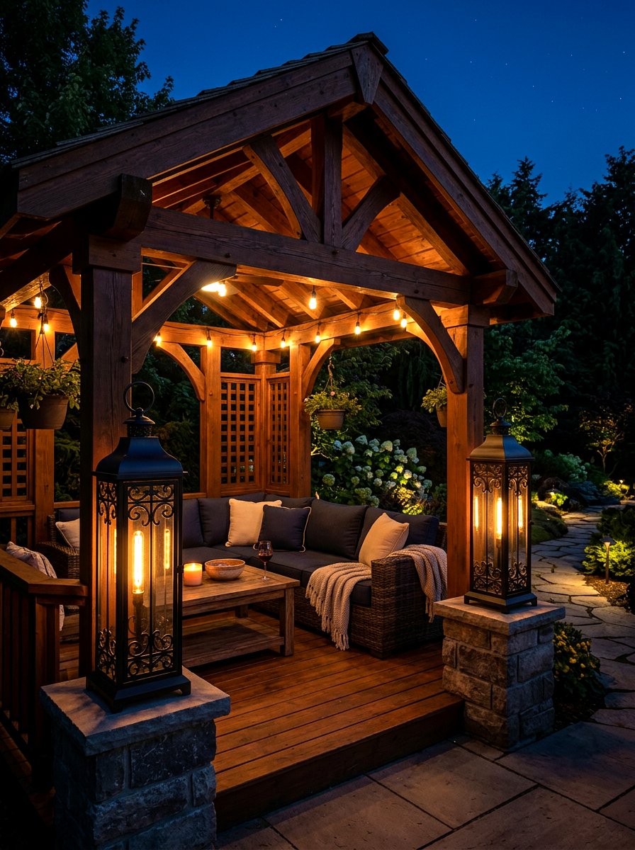 Tall Gazebo Lanterns - 30 outdoor candle lantern ideas