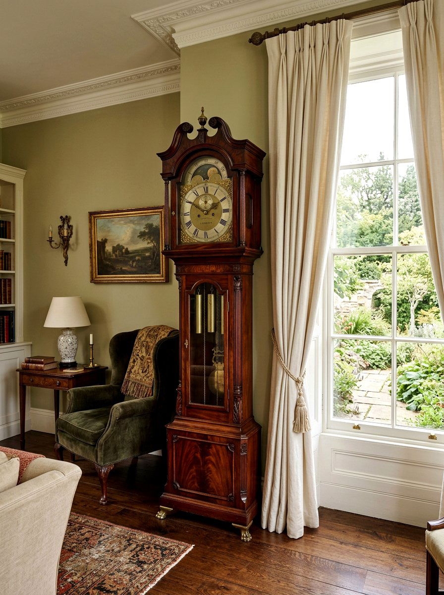 Tall Grandfather Clock - 30 English manor living room ideas