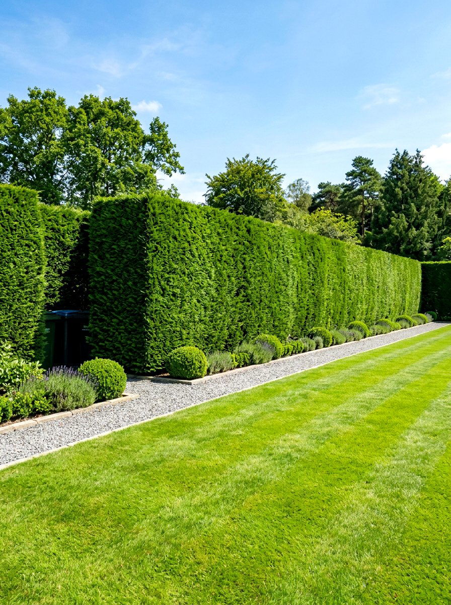 Tall Hedge Screen - 30 trash bin screen ideas