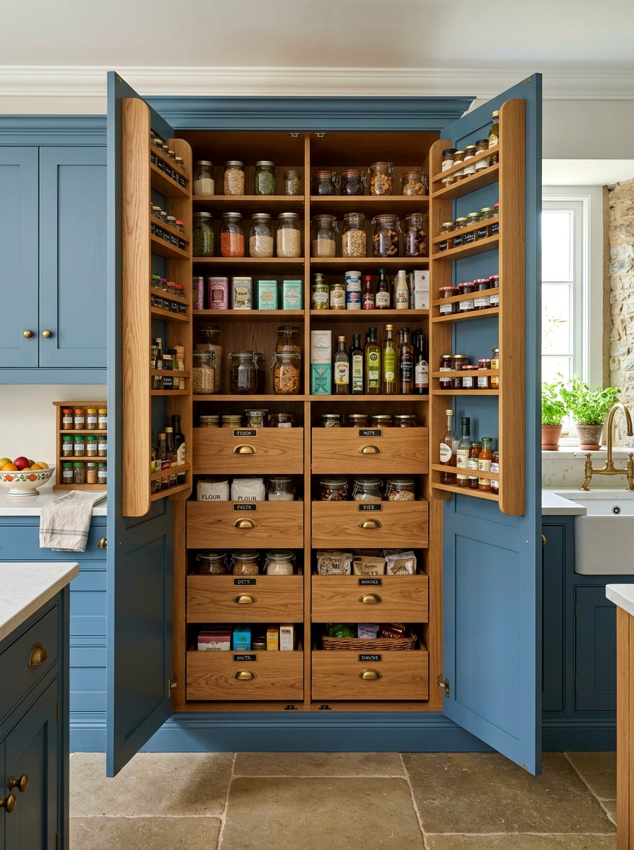 Tall Kitchen Larder - 30 concealed kitchen storage ideas