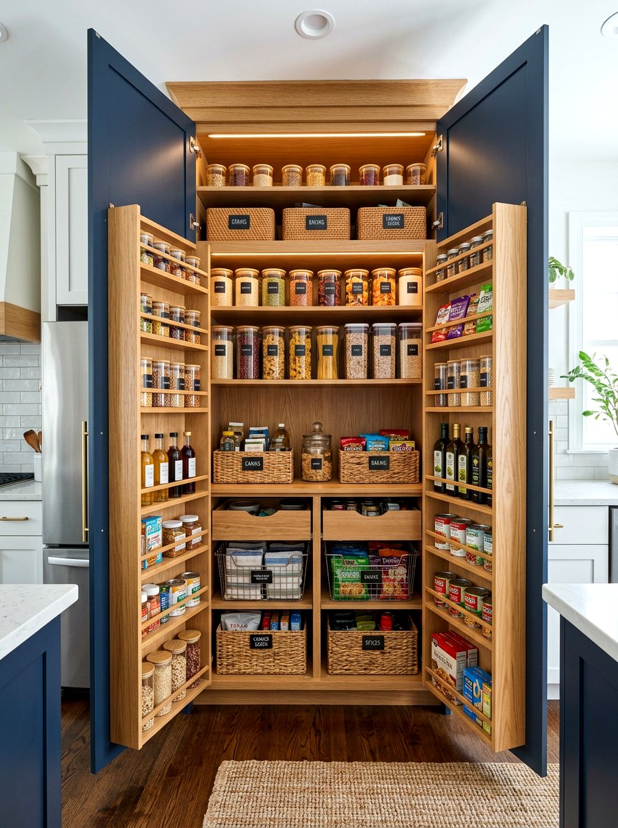 Tall Kitchen Pantry - 30 no upper cabinet kitchen ideas