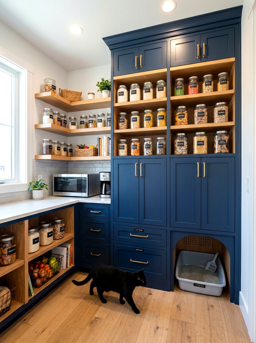 Tall Litter Box Storage Cabinet - 30 hidden litter box furniture ideas