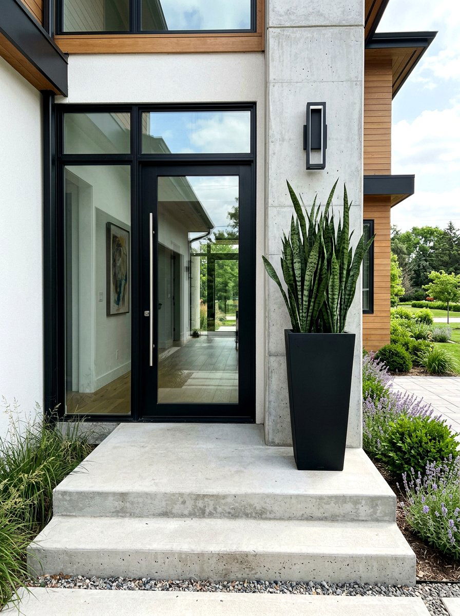 Tall Modern Planter - 30 container garden makeover ideas