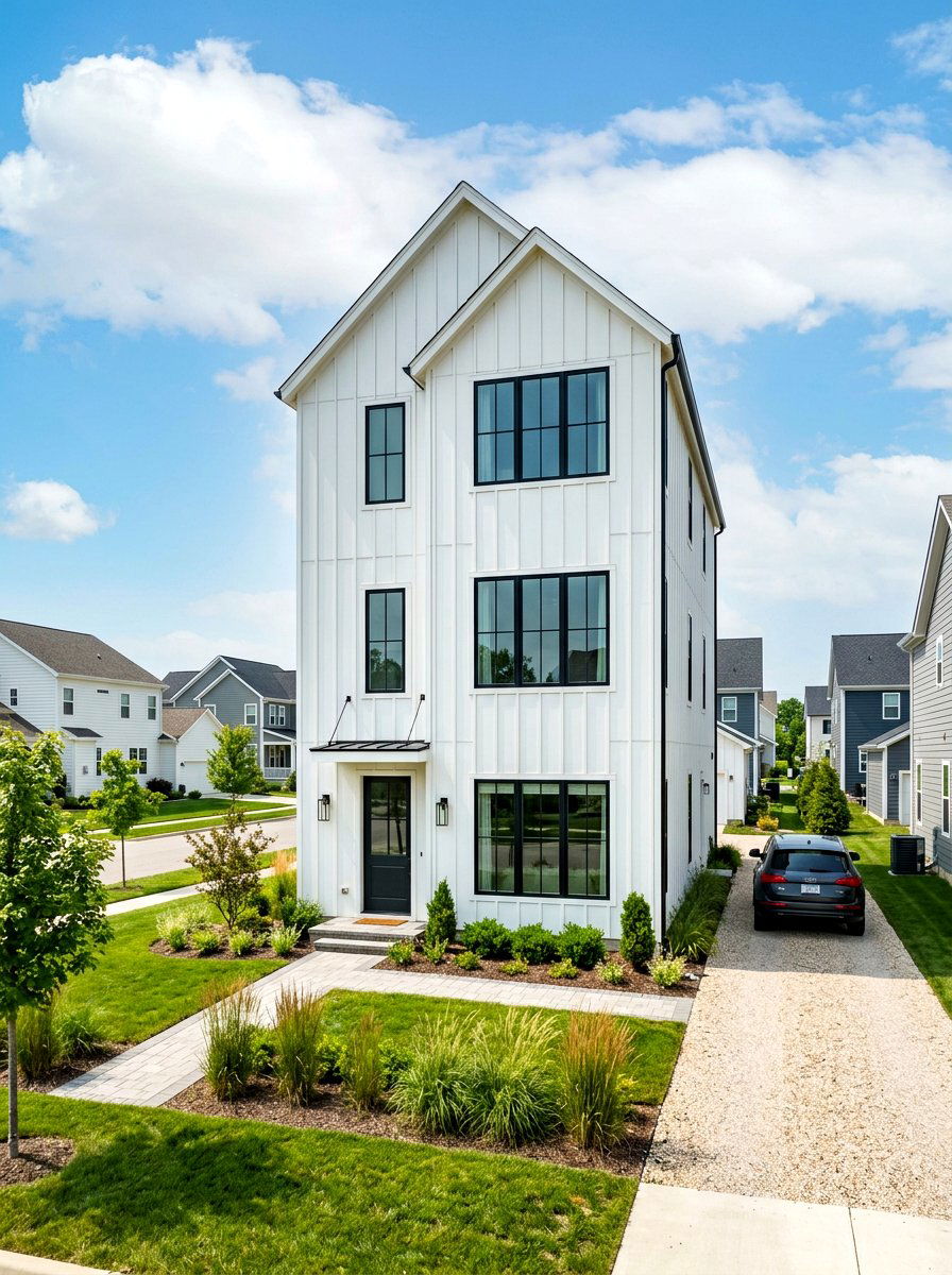Tall Narrow Farmhouse - 30 farmhouse exterior ideas