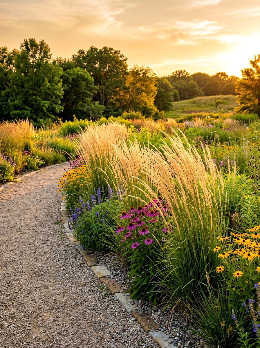 Tall Ornamental Grasses - 30 narrow garden ideas
