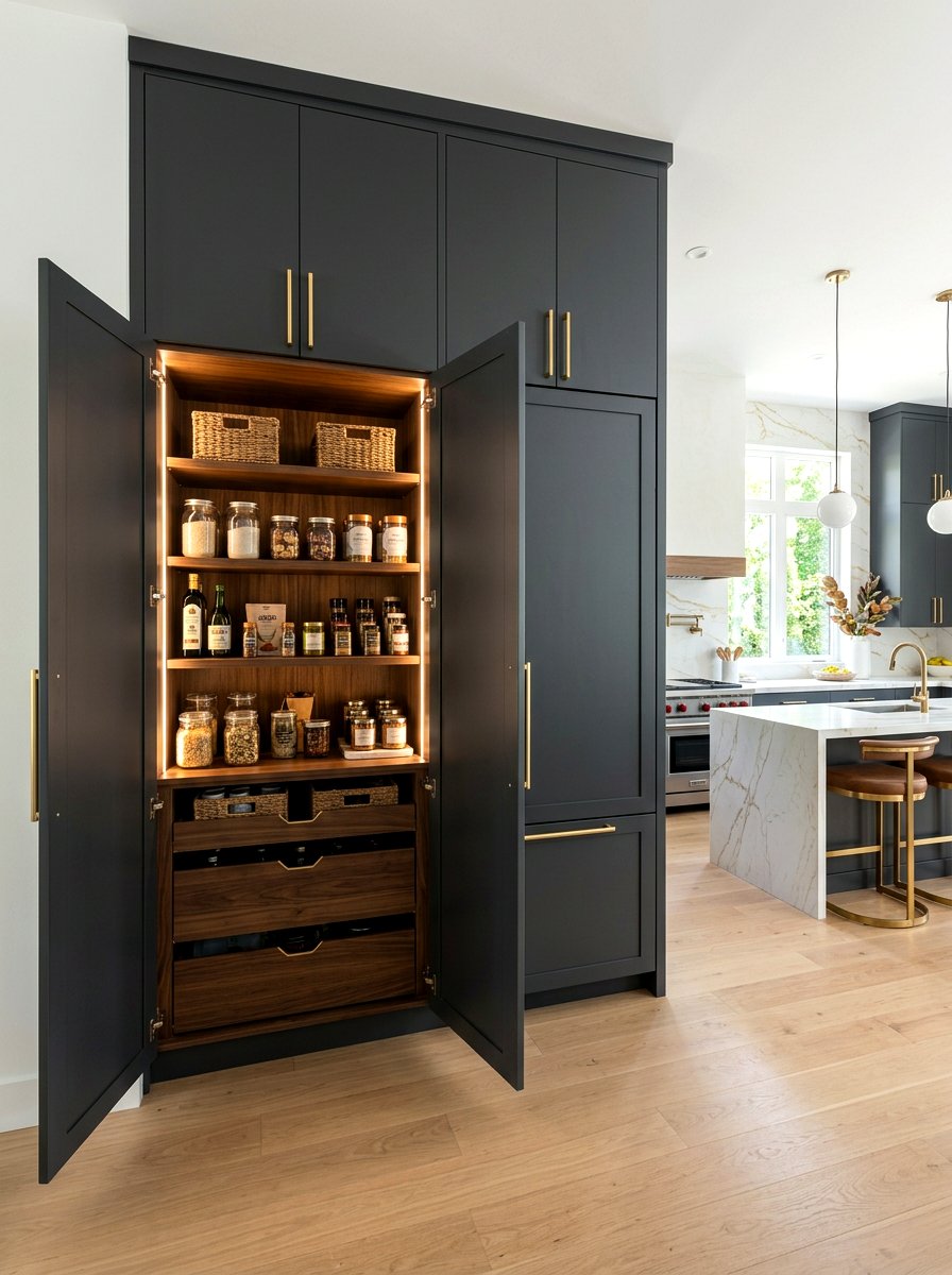 Tall Pantry Cabinet Fridge - 30 hidden fridge ideas