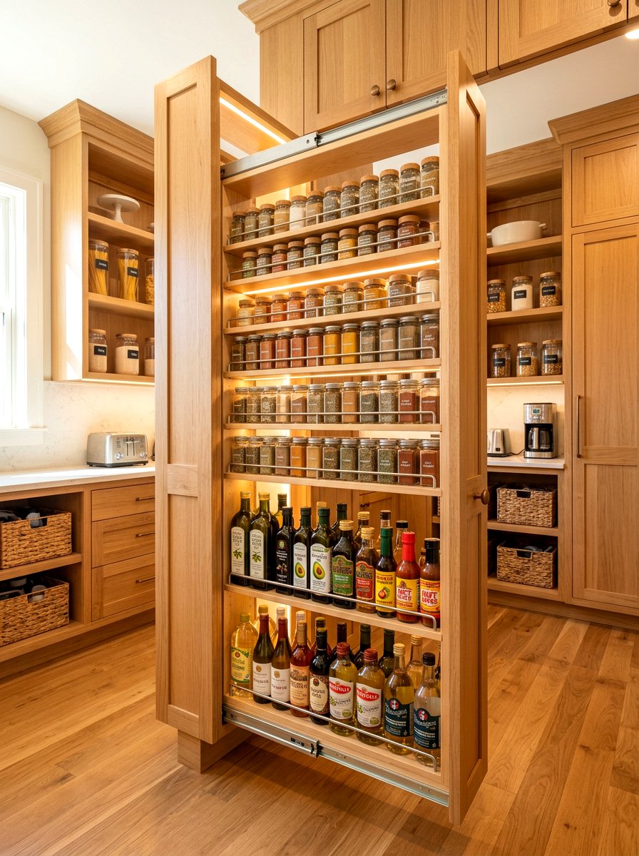 Tall Pantry Pull Out Shelf - 30 pull out spice rack ideas