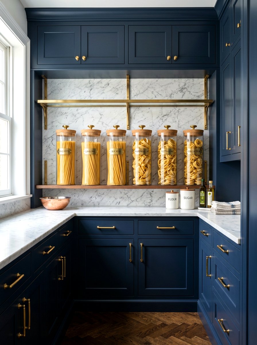 Tall Pasta Jar - 30 glass jar pantry ideas