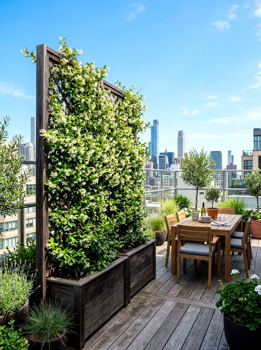 Tall Planter Box Screen - 30 freestanding privacy panel ideas