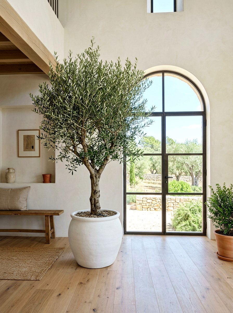 Tall Potted Trees - 30 styled corner for photos ideas