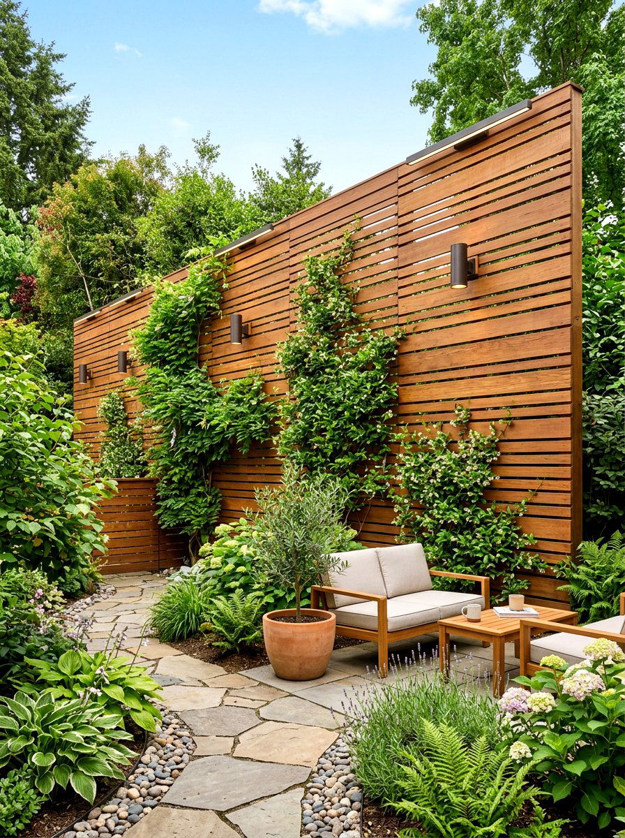 Tall Privacy Screen - 30 year round garden ideas
