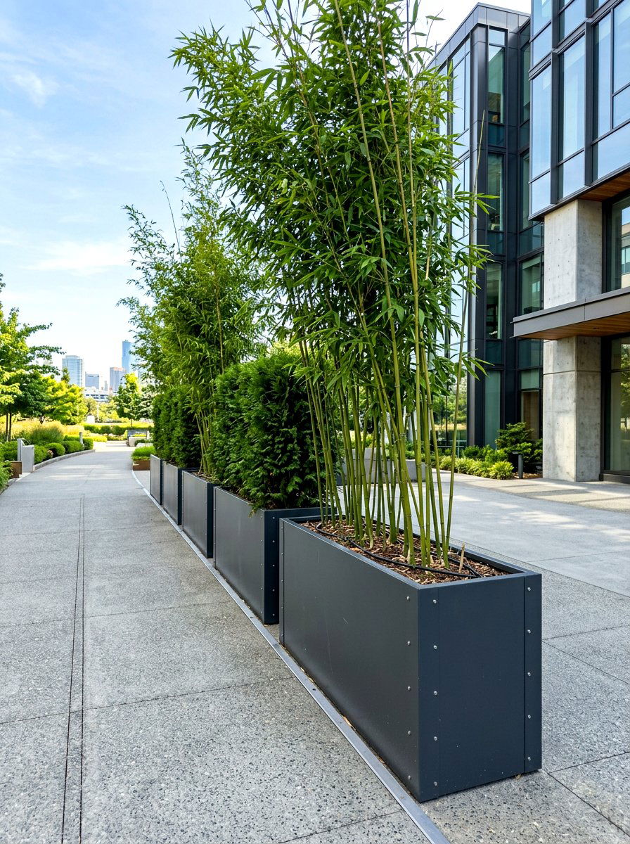 Tall Rectangular Planters - 30 modern container garden ideas
