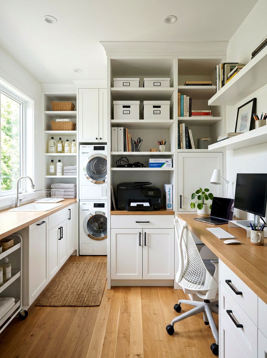 Tall Storage Cabinet With Printer Shelf - 30 hidden printer cabinet ideas