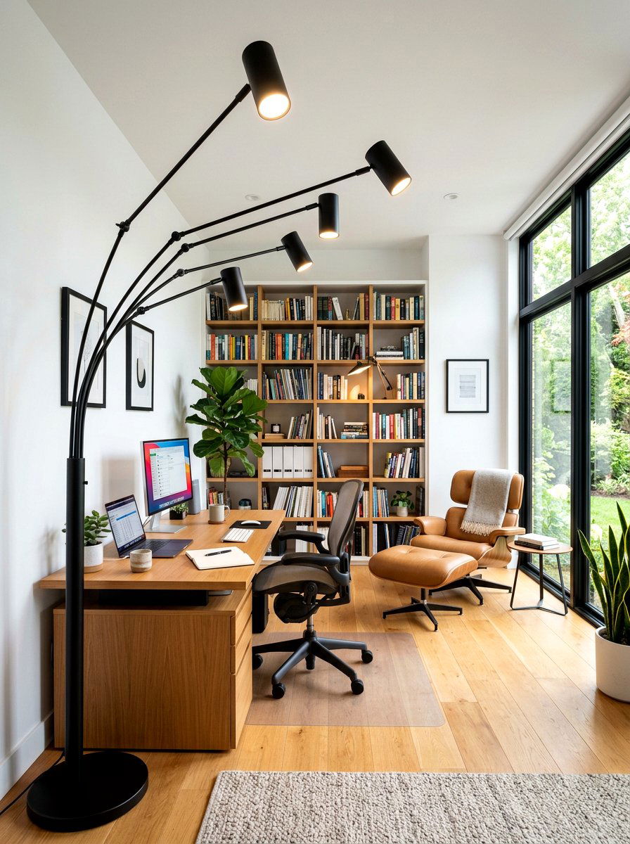 Tall Tree Lamp - 30 no overhead light apartment ideas