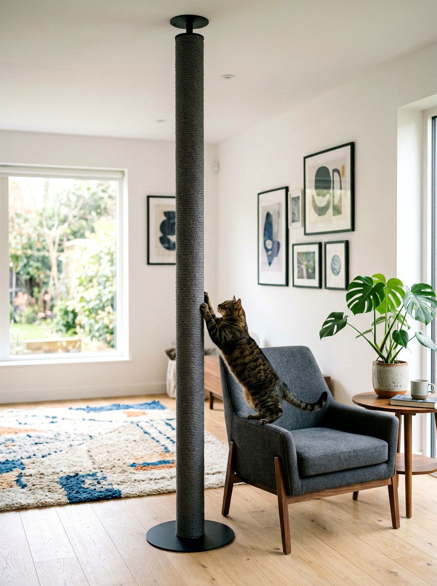 Tall Vertical Cat Scratching Tree - 30 cat room ideas