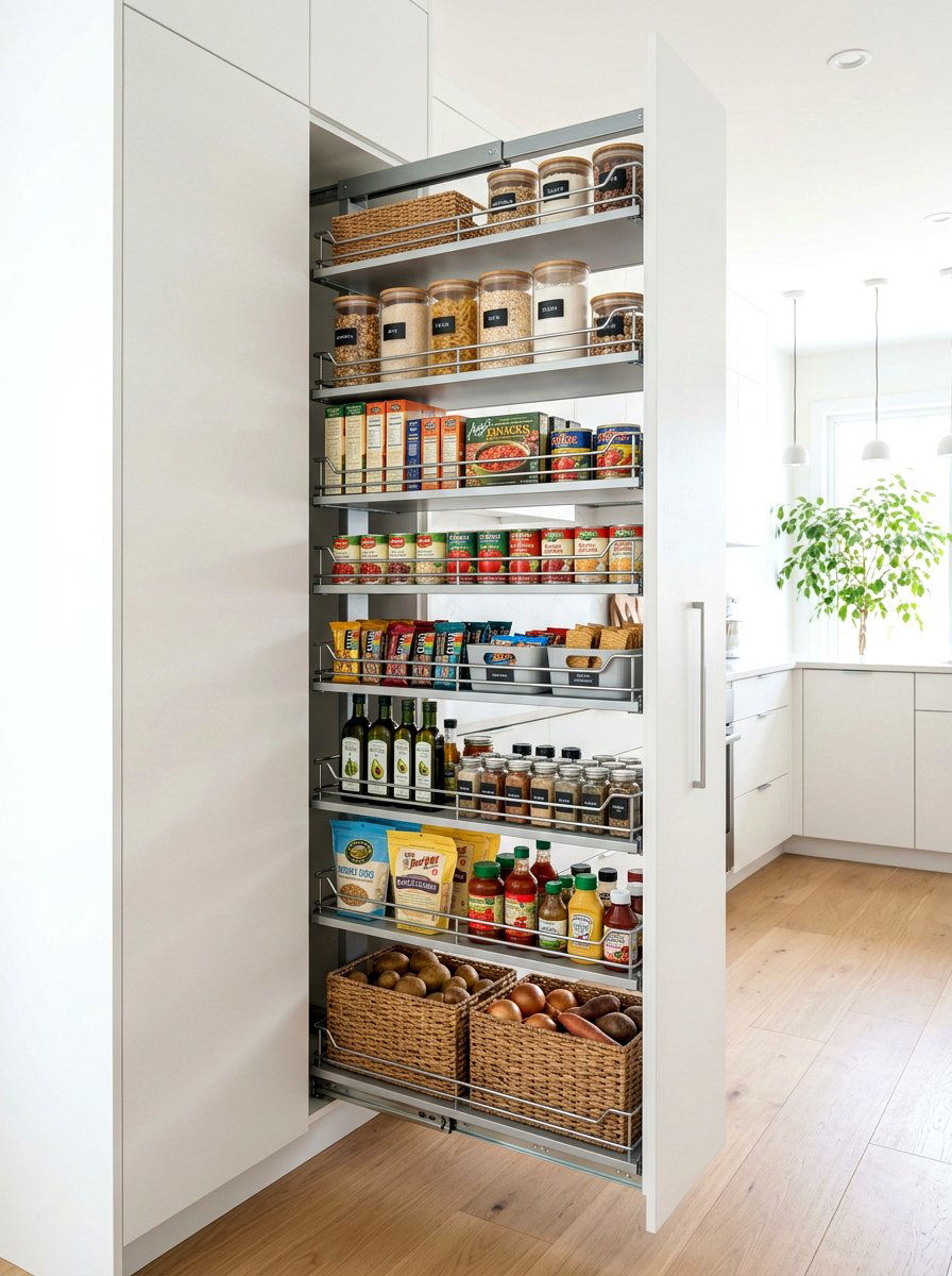 Tall Vertical File Pantry Storage - 30 file drawer kitchen ideas