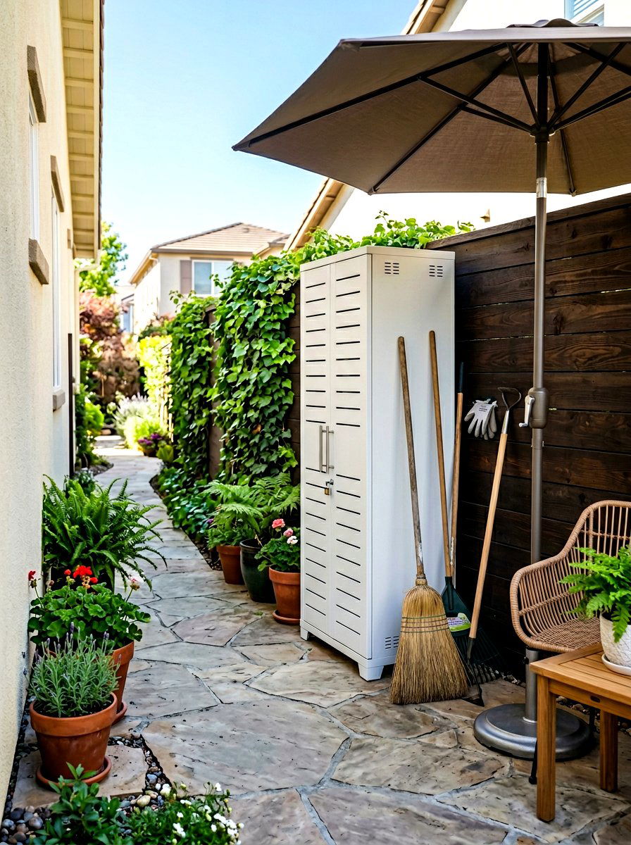 Tall Vertical Storage - 30 patio storage cabinet ideas