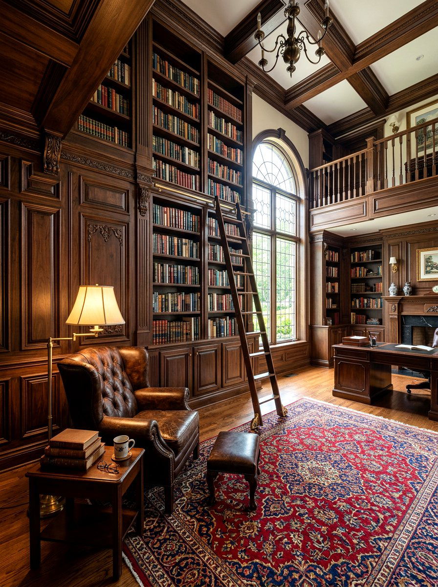 Tall Wainscoting Library - 30 wall panel molding ideas