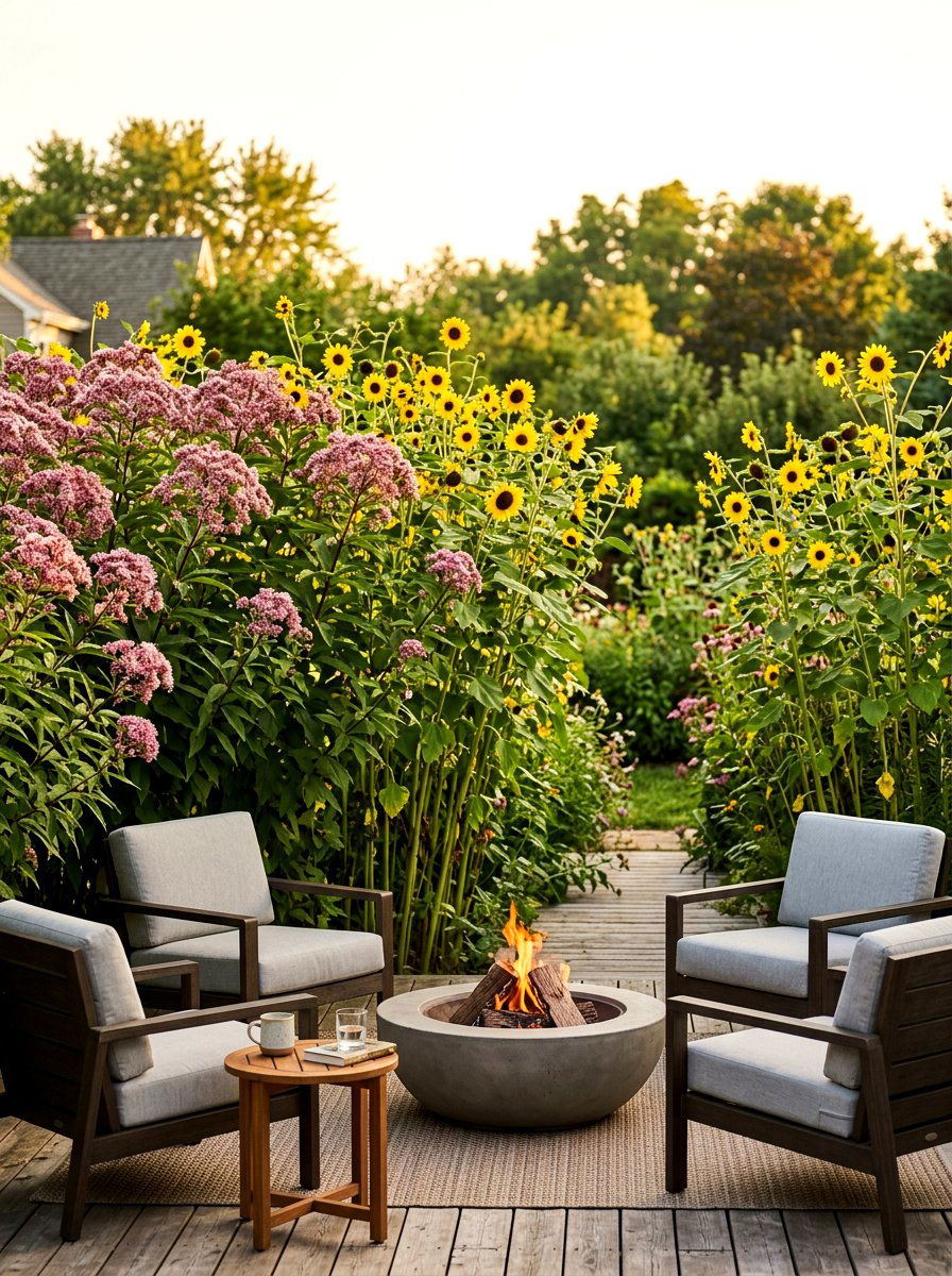 Tall Wildflower Screen - 30 wildflower garden ideas