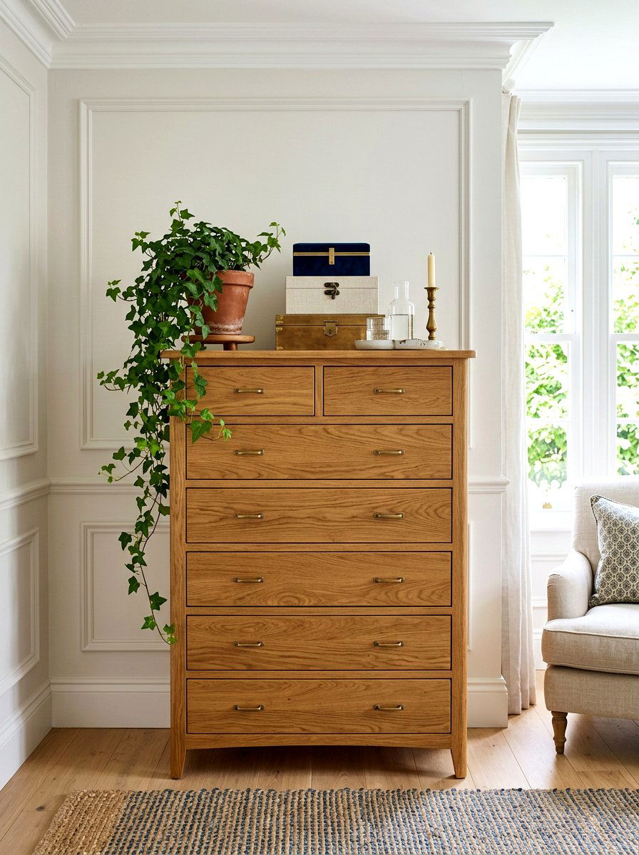 Tall chest of drawers styling - 30 bedroom dresser styling ideas