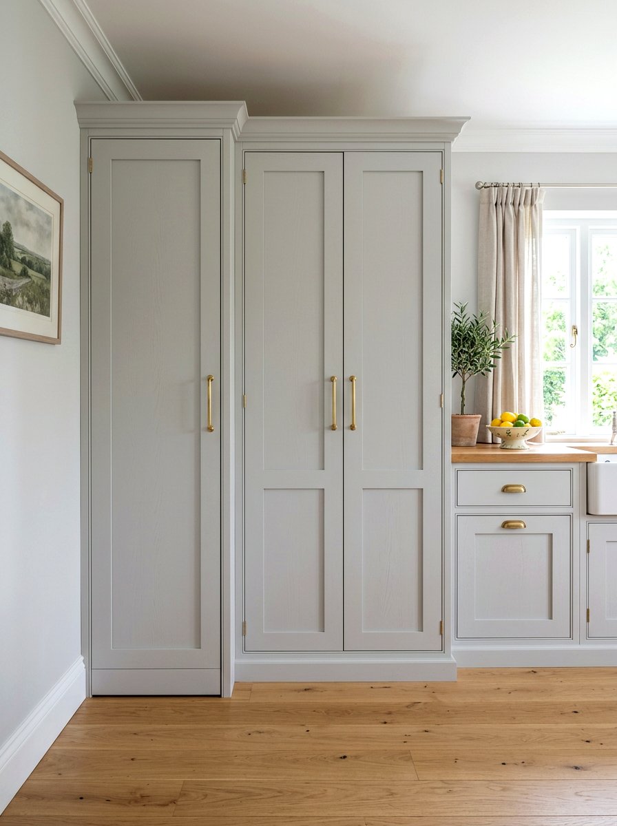 Tall slim ironing board cupboard - 30 ironing board storage ideas