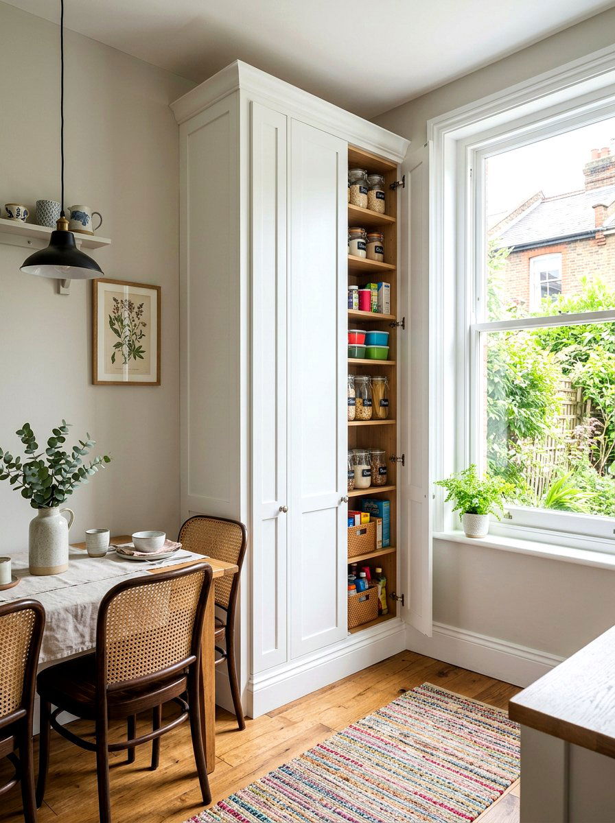 Tall vertical pantry - 30 dining room storage ideas