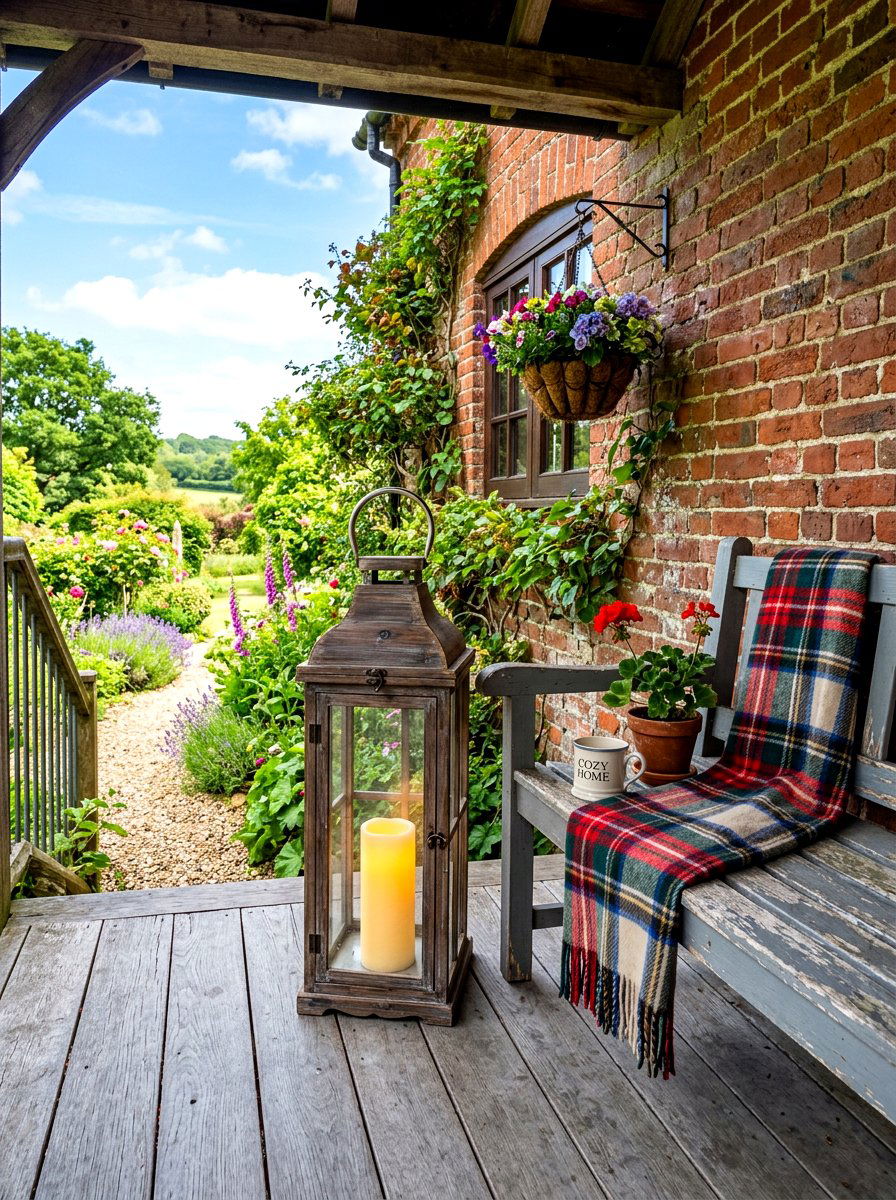 Tall wooden candle lantern - 30 porch lantern styling ideas