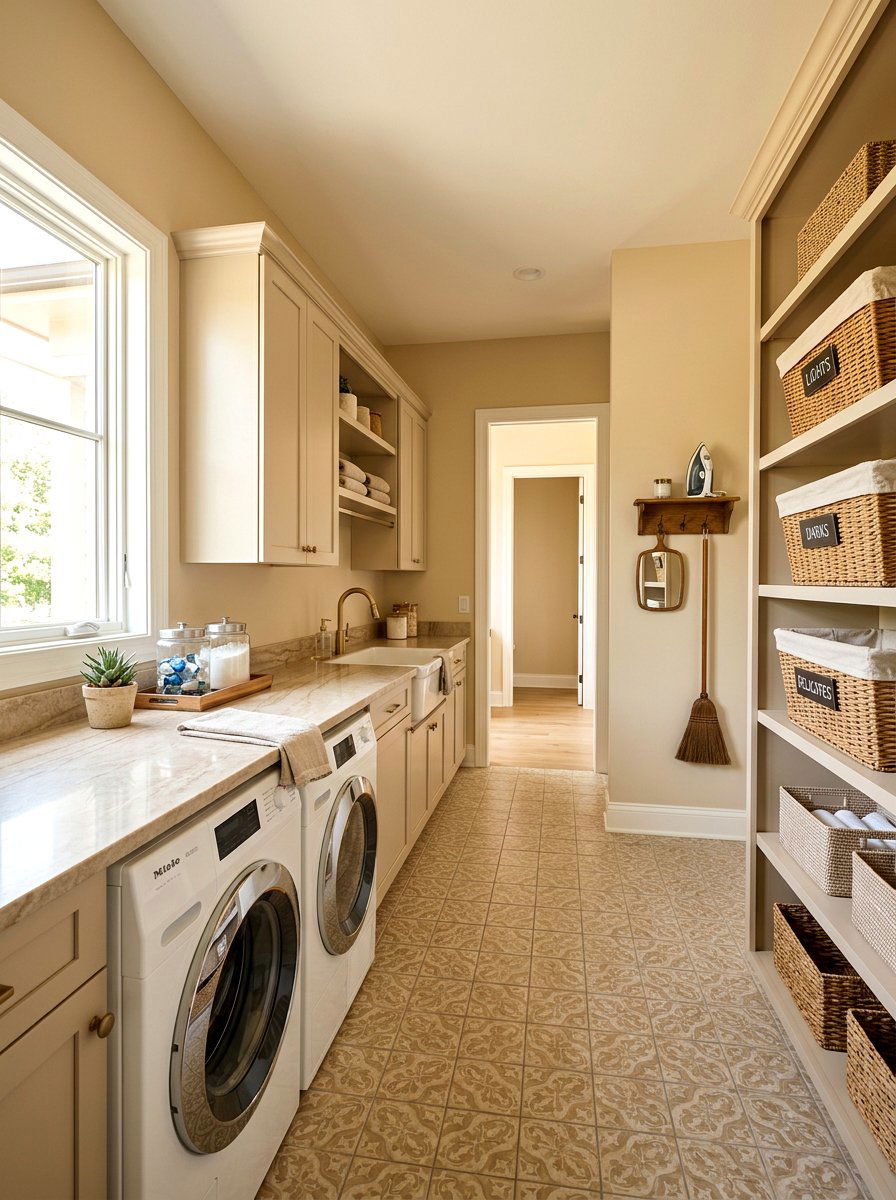 Tan Laundry Room - 30 monochrome room ideas