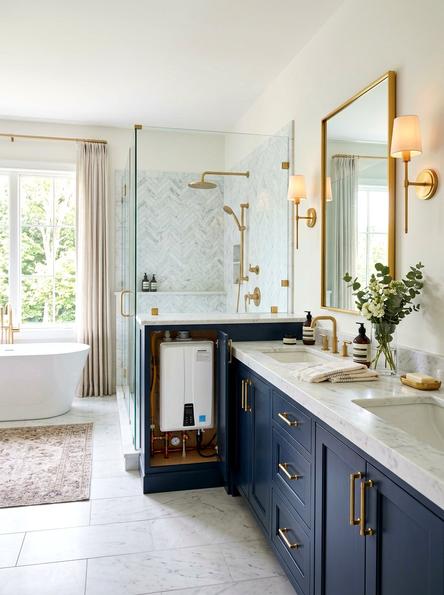 Tankless Water Heater - 30 low water bathroom ideas